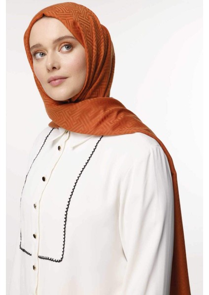 Labirent Desen Şal - Mandalin
