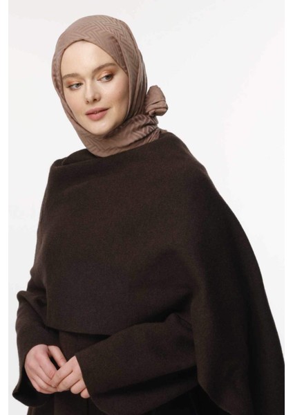 Labirent Desen Şal - Mocha