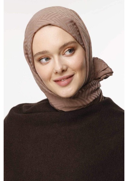 Labirent Desen Şal - Mocha