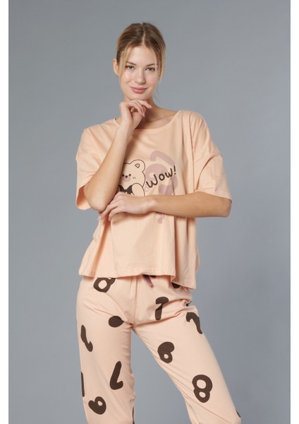 Pamuk Kadın Pijama Takımı - Oversize 4 Mevsim [2025- Nos]