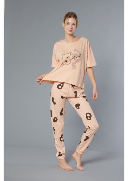 Pamuk Kadın Pijama Takımı - Oversize 4 Mevsim [2025- Nos]
