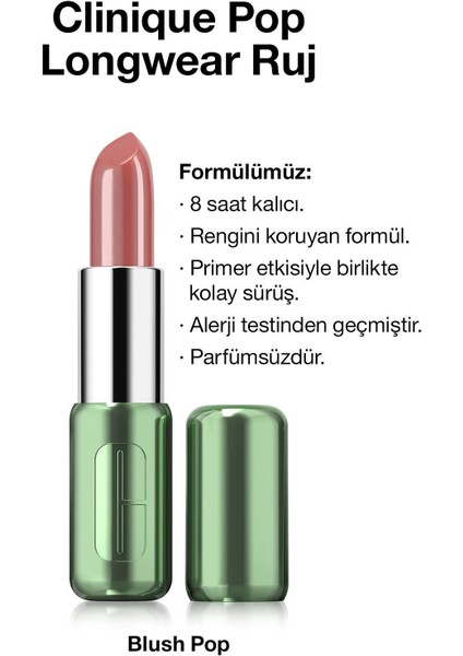 Pop Longwear™ Gün Boyu Kalıcı Ruj - Renk: Blush Pop 3.9g | Parlak Bitiş