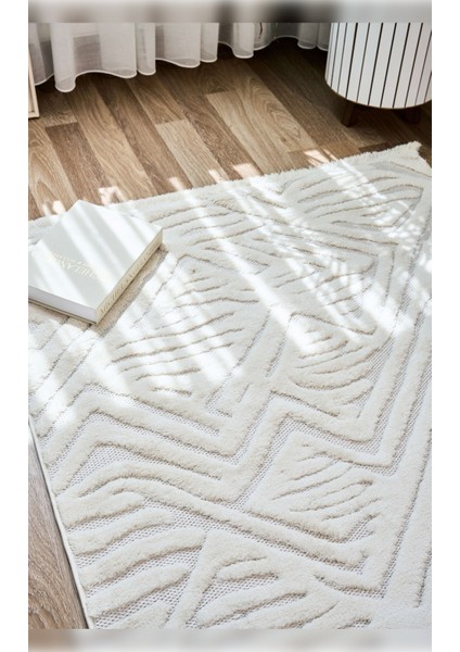 Halı Orion 4221 Krem Yumuşak Dokulu Iskandinav Desenli Makine Halısı indirimleri