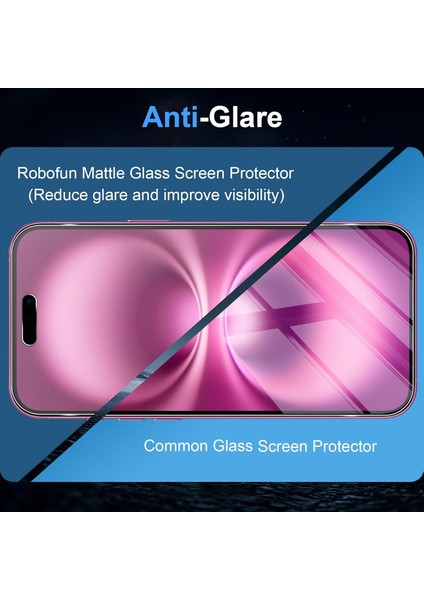Apple iPhone 16E Için Ekran Koruyucu Darbelere Karşı Koruyucu Ultra Güçlü Şeffaf Parmak Izi Tutmaz Mat Cam