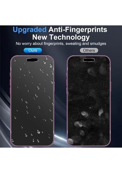 Apple iPhone 16E Için Ekran Koruyucu Darbelere Karşı Koruyucu Ultra Güçlü Şeffaf Parmak Izi Tutmaz Mat Cam