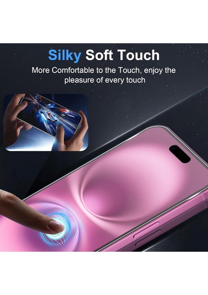 Apple iPhone 16E Için Ekran Koruyucu Darbelere Karşı Koruyucu Ultra Güçlü Şeffaf Parmak Izi Tutmaz Mat Cam