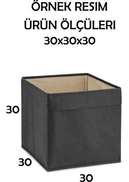 Snail Desenli Kapaksız Çok Amaçlı Düzenleyici Oyuncak Saklama Kutusu 30 x 30 x 30