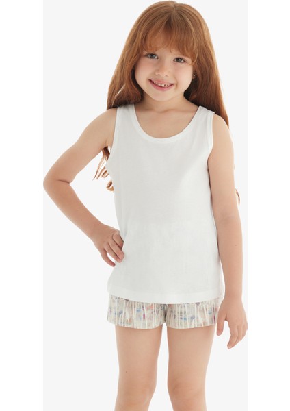 Kız Çocuk T-Shirt 60570 - Beyaz
