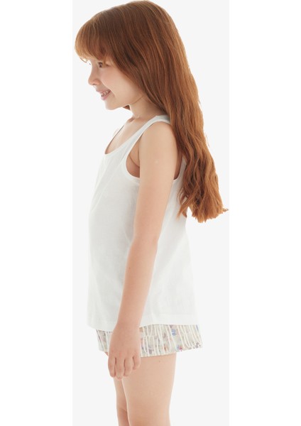Kız Çocuk T-Shirt 60570 - Beyaz fiyatları