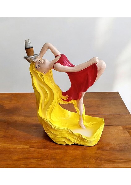 Rapunzel Saçlı Balerin Sarışın Kız Geri Akış Şelale Tütsülük modelleri