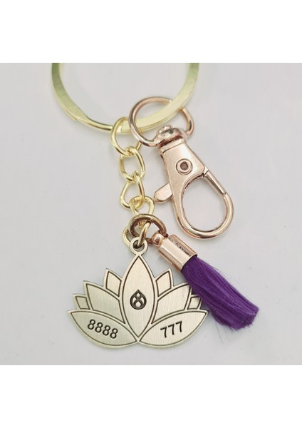 Tüm Dilekler Gerçek Olsun, Kapılar Açılsın Sayılı Lotus Anahtarlık