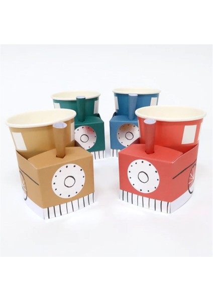 - Train Cups - Tren Bardaklar - 8li