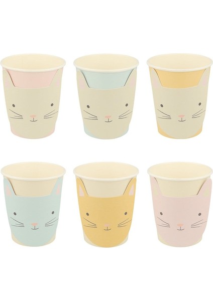 - Cat Cups - Kedi Bardaklar - 8'li