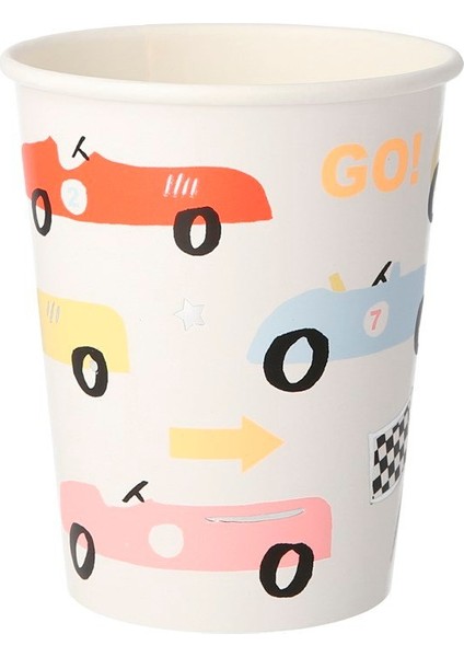 - Race Car Party Cups - Yarış Arabası Bardak - 8'li