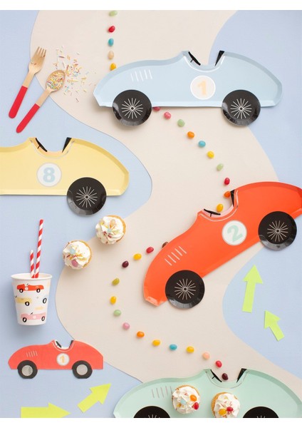 - Race Car Party Cups - Yarış Arabası Bardak - 8'li modelleri