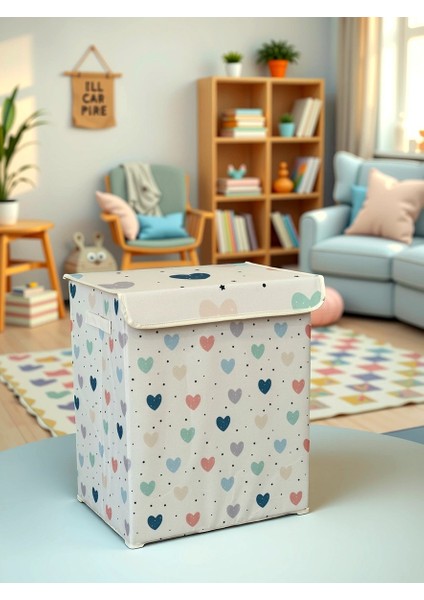 Health Büyük Boy Kapaklı Kirli Çamaşır Oyuncak Düzenleyici Saklama Kutusu Sepeti 40X50X30 fiyatları