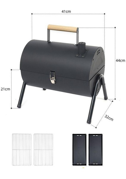 Çift Taraflı, Taşınabilir, Taşınabilir, Kömür Izgarası, Açık Hava Kamp Sobası, Tencere (Yurt Dışından)