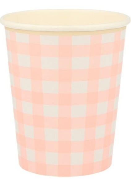 - Gingham Cups - Damalı Bardaklar - 12'li modelleri