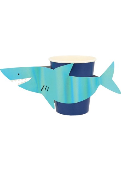 - Shark Cups - Köpekbalığı Bardaklar - 8'li
