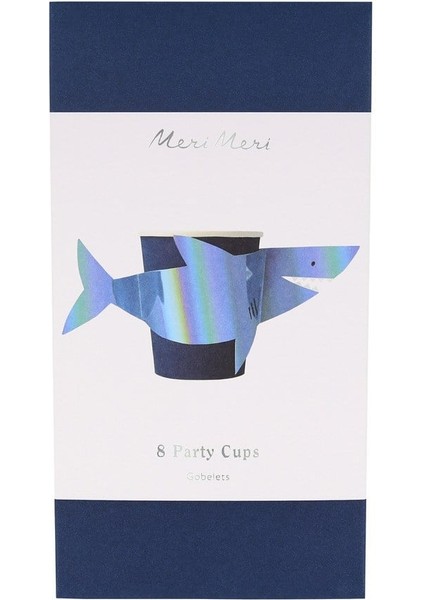 - Shark Cups - Köpekbalığı Bardaklar - 8'li