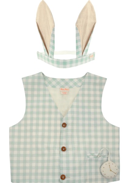 - Ekose Tavşan Kostüm Seti / 3-6 Yaş