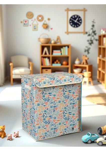 Ocean Büyük Boy Kapaklı Kirli Çamaşır Oyuncak Düzenleyici Saklama Kutusu Sepeti 40 x 50 x 30 fiyatları