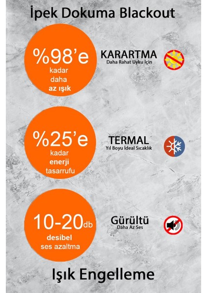 Markahil Blackout Işık Geçirmez Fon Perde Pilesiz Ekstraforlu Karartma Güneşlik