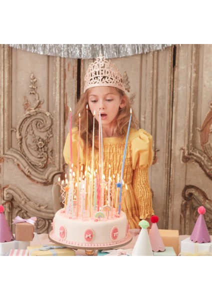 - Gold Tall Tapered Candles - Altın Uzun Mumlar - 12'li modelleri