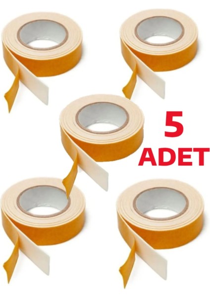 5 Adet Hotmelt Köpük Bant Çift Taraflı 18MM 2 Metre Uzunluğunda