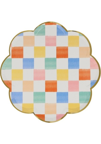 - Colourful Pattern Side Plates - Renkli Desenler Tabaklar - 8'li modelleri