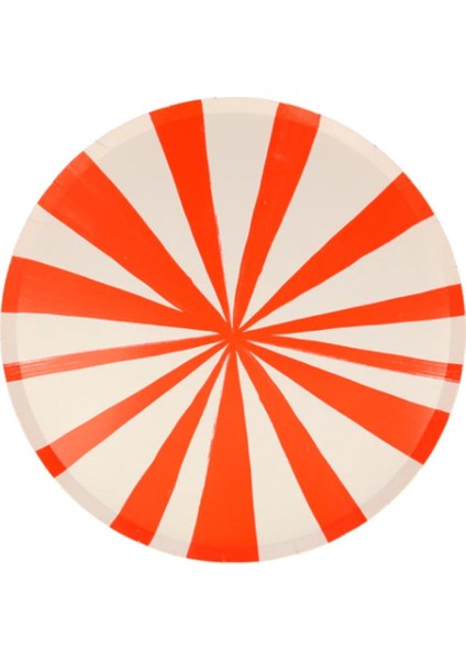 - Mixed Stripe Dinner Plates - Renkli Çizgili Tabaklar - L - 8'li fiyatları