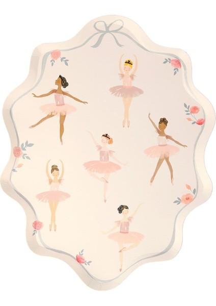 - Ballerina Plates - Balerin Tabaklar - 8'li