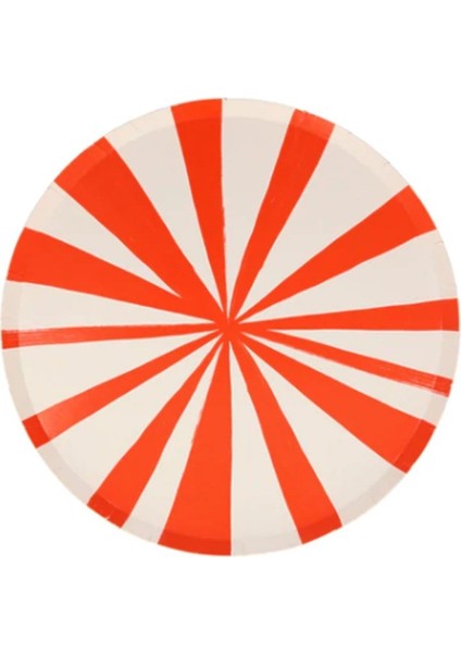 - Mixed Stripe Side Plates - Karışık Çizgili Tabaklar - M - 8'li fiyatları
