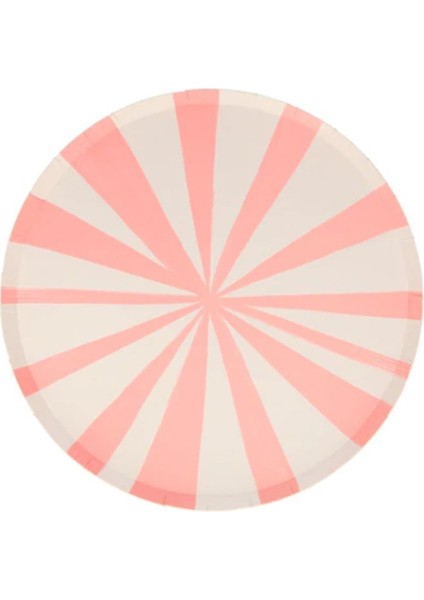 - Mixed Stripe Side Plates - Karışık Çizgili Tabaklar - M - 8'li modelleri