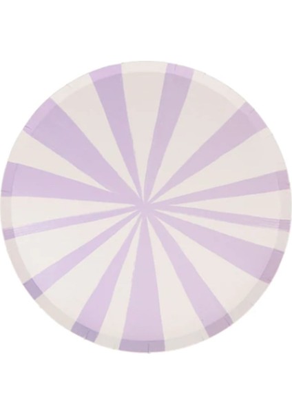 - Mixed Stripe Side Plates - Karışık Çizgili Tabaklar - M - 8'li indirimleri