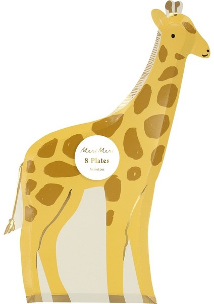 - Giraffe Plates - Zürafa Tabaklar - 8'li