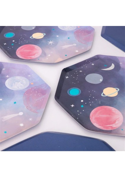 - Space Plates - Uzay Tabaklar - L - 8'li fiyatları