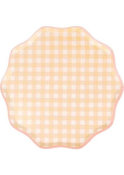 - Gingham Plates - Damalı Tabaklar - S - 12'li indirimleri