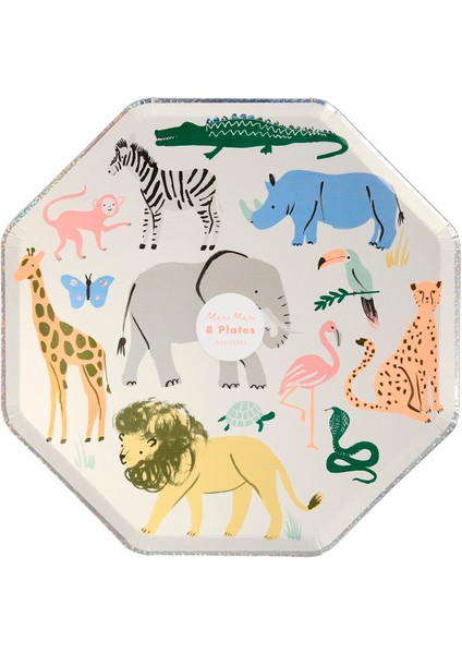 - Safari Plates - Safari Tabak - 8'li
