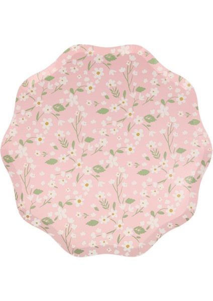 - Ditsy Floral Plates - Çiçekli Tabaklar - L - 12'li