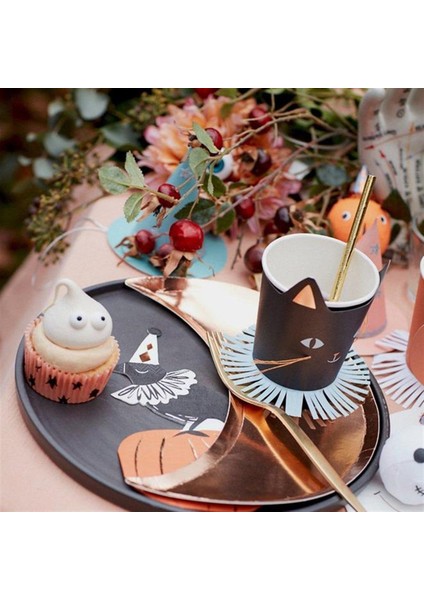 - Vintage Halloween Copper Moon Plates - Bakır Rengi Ay Tabak fiyatları