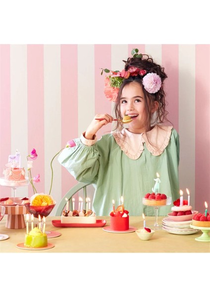 - Rainbow Twisted Mini Candles - Gökkuşağı Renk Kıvrımlı Mini Mumlar - 50'li