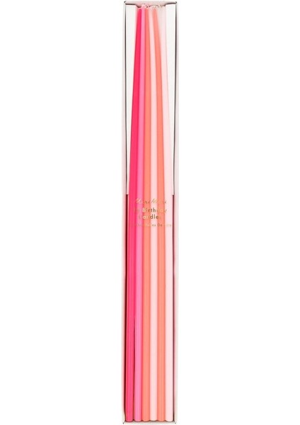 - Pink Tall Tapered Candles - Pembe Uzun Mumlar