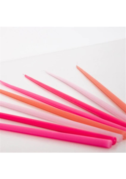- Pink Tall Tapered Candles - Pembe Uzun Mumlar fiyatları