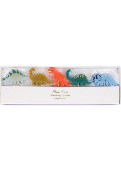 - Mini Dino Candles - Mini Dinozor Mumlar - 5'li