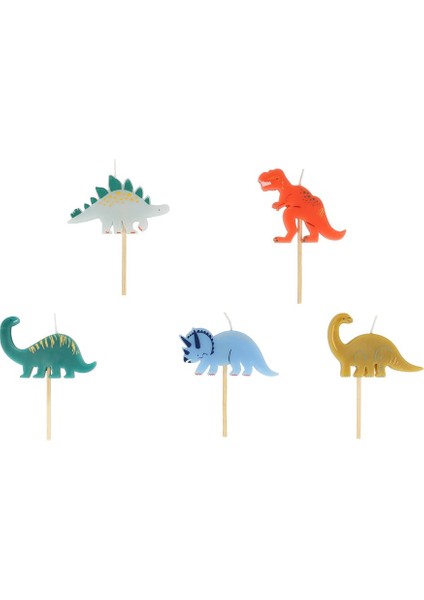 - Mini Dino Candles - Mini Dinozor Mumlar - 5'li modelleri
