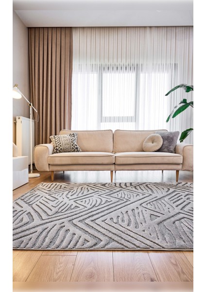 Halı Orion 4223 Gri Yumuşak Dokulu Iskandinav Desenli Makine Halısı fırsatları