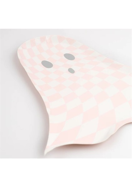 - Pink Checker Ghost Plates - Pembe Hayalet Tabaklar (8'li) modelleri