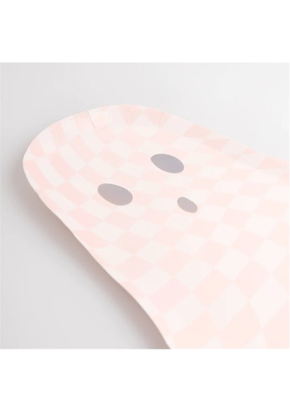 - Pink Checker Ghost Plates - Pembe Hayalet Tabaklar (8'li) fırsatları