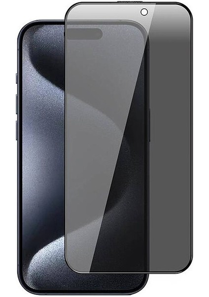 Apple iPhone 16E Uyumlu Ahize Korumalı Anti-Dust Privacy Temperli Cam Ekran Koruyucu